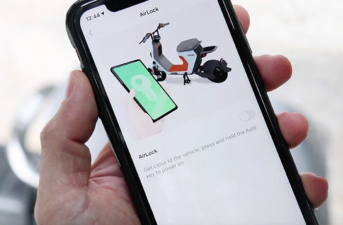 Mobile app for scooter lock 