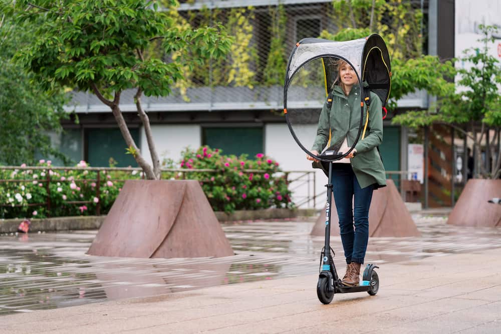 Electric Scooter In the rain