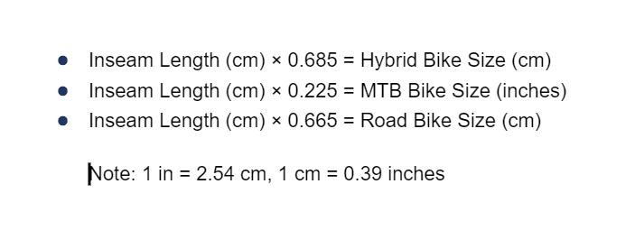Measure Your Inseam Length & Calculate Bike Size